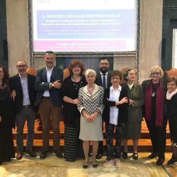 Celebrazione 60° anniversario del Corso di laurea in Scienze del servizio sociale dell’Università di Siena 11 maggio 2018