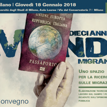 Dieci anni di Mondi Migranti – 18 Gen 2018