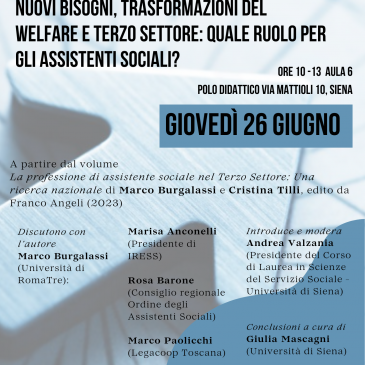 Nuovi bisogni, trasformazioni del Welfare e Terzo settore: quale ruolo per gli assistenti sociali?